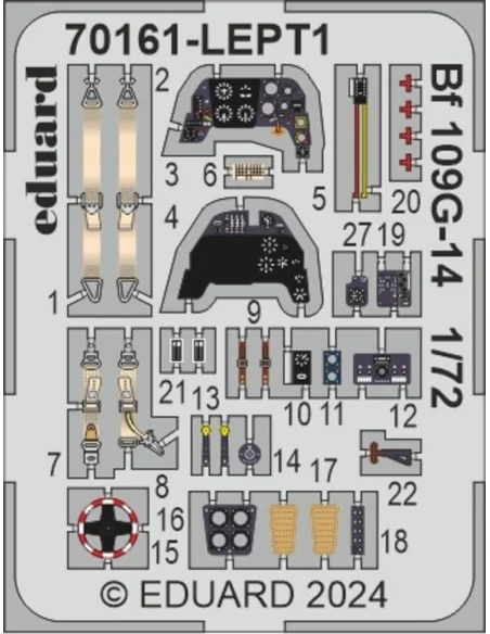 Bf 109G-14 EDUARD-PROFIPACK, 1/72 - Eduard Plastic Kits 70161