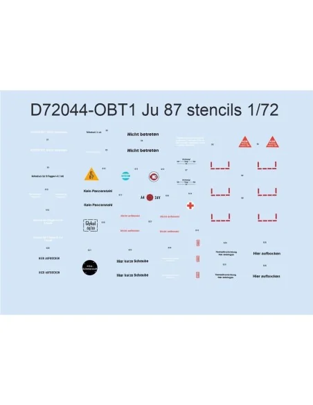 [NO_DESC] Ju 87 stencils for ACADEMY/AIRFIX/ITALERI/REVELL, 1/72 - ...