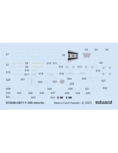 F-35A stencils, 1/72 - Eduard Accessories D72046
