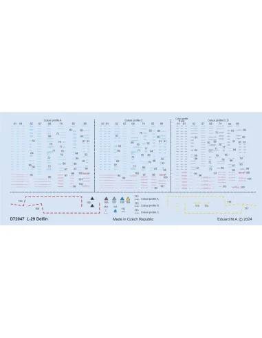 [NO_DESC] L-29 stencils, 1/72 - Eduard Accessories D72047