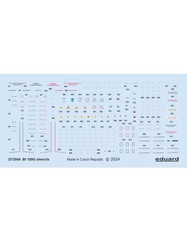 Bf 109G stencils, 1/72 - Eduard Accessories D72048