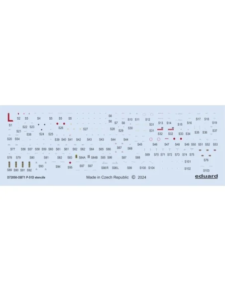 [NO_DESC] P-51D stencils, 1/72 - Eduard Accessories D72050