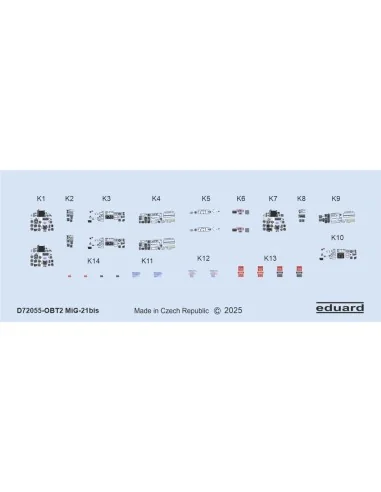 MiG-21bis stencils EDUARD, 1/72 - Eduard Accessories D72055