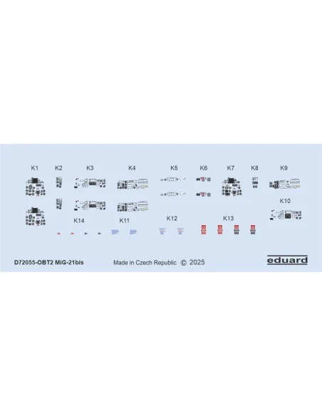 MiG-21bis stencils EDUARD, 1/72 - Eduard Accessories D72055