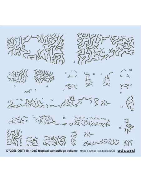Bf 109G tropical camouflage scheme EDUARD, 1/72 - Eduard Accessorie...