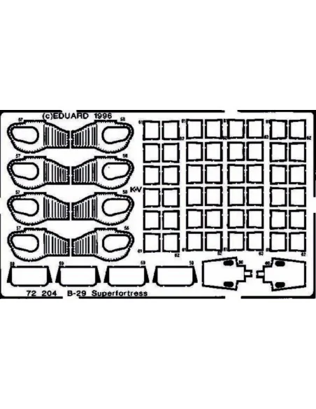 B-29 A Superfortress, 1/72 - Eduard Accessories 72204