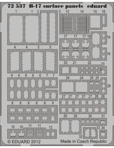 B-17 surface panels S.A. for Revell, 1/72 - Eduard Accessories 72537