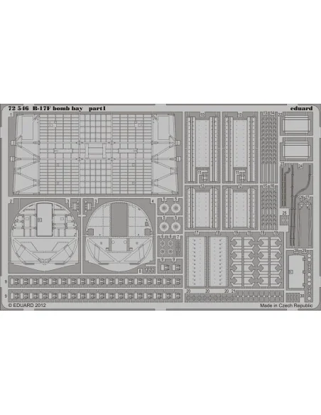 B-17F bomb bay for Revell, 1/72 - Eduard Accessories 72546