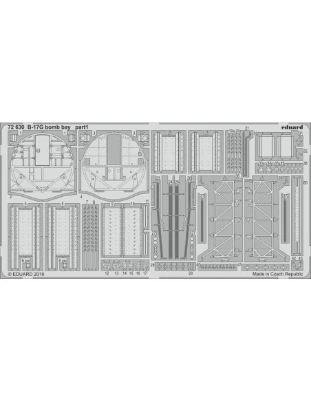 B-17G bomb bay for Airfix, 1/72 - Eduard Accessories 72630