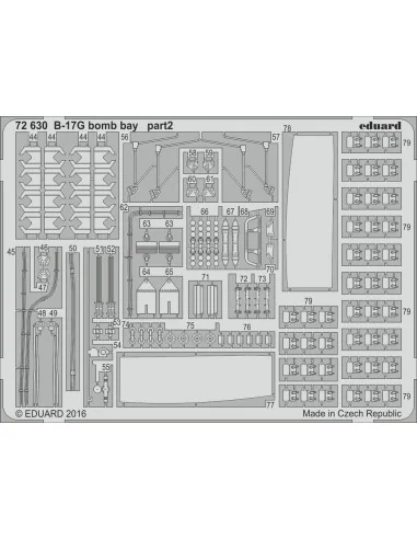 B-17G bomb bay for Airfix, 1/72 - Eduard Accessories 72630