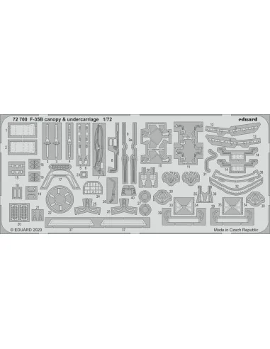 F-35B canopy & undercarriage for Italeri, 1/72 - Eduard Accessories...