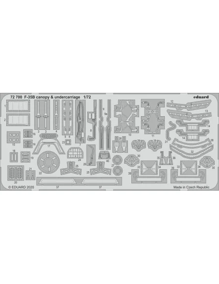 F-35B canopy & undercarriage for Italeri, 1/72 - Eduard Accessories...