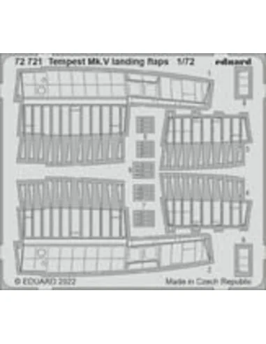 Tempest Mk.V landing flaps, 1/72 - Eduard Accessories 72721