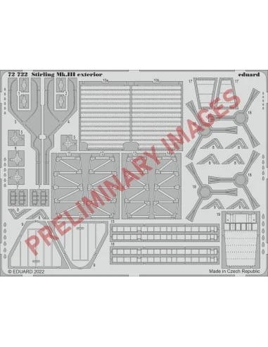 Stirling Mk.III exterior, 1/72 - Eduard Accessories 72722