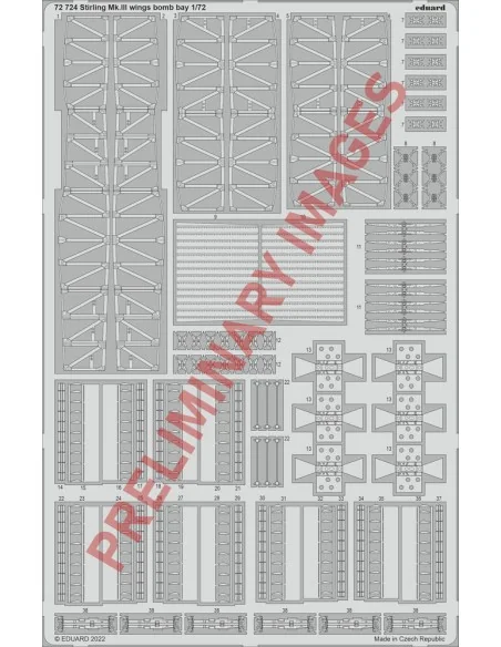 Stirling Mk.III wings bomb bays, 1/72 - Eduard Accessories 72724