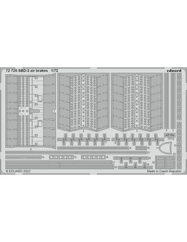 SBD-3 air brakes for FLYHAWK, 1/72 - Eduard Accessories 72725