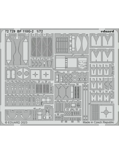 Bf 110G-2 1/72 EDUARD, 1/72 - Eduard Accessories 72729