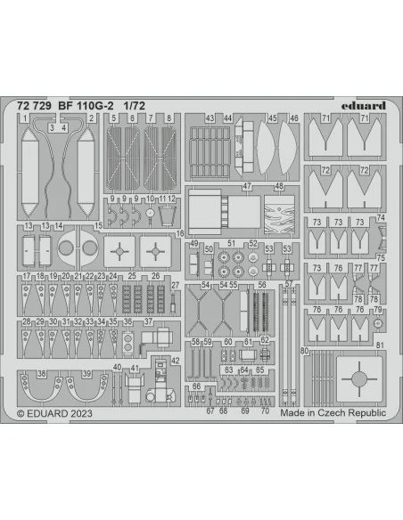 Bf 110G-2 1/72 EDUARD, 1/72 - Eduard Accessories 72729