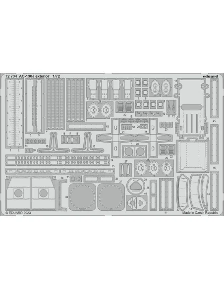 AC-130J exterior 1/72 ZVEZDA, 1/72 - Eduard Accessories 72734