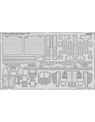 B-24H undercarriage, 1/72 - Eduard Accessories 72739
