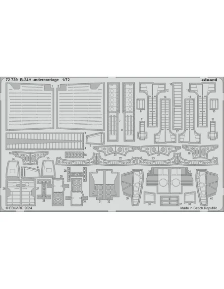 B-24H undercarriage, 1/72 - Eduard Accessories 72739