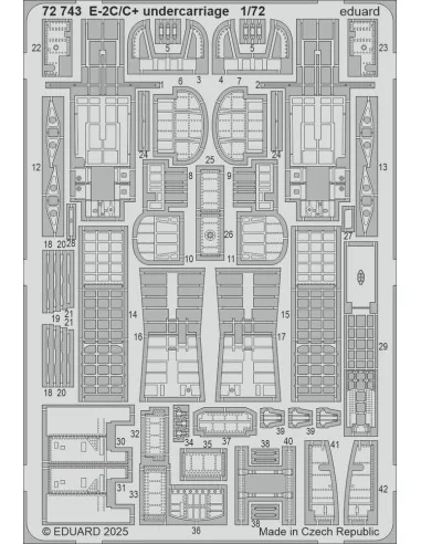 E-2C/C+ undercarriage HELLER, 1/72 - Eduard Accessories 72743
