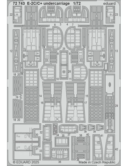 E-2C/C+ undercarriage HELLER, 1/72 - Eduard Accessories 72743