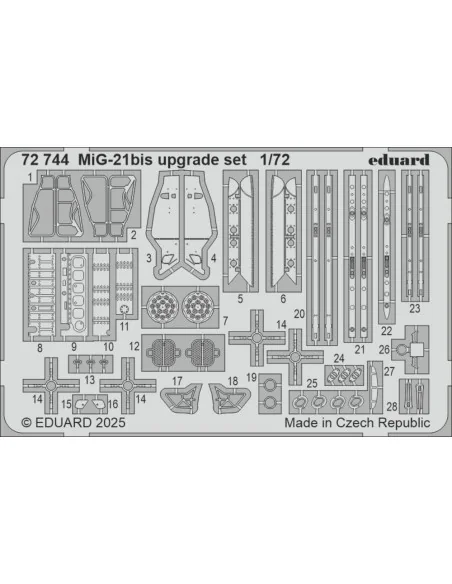 MiG-21bis upgrade set EDUARD, 1/72 - Eduard Accessories 72744