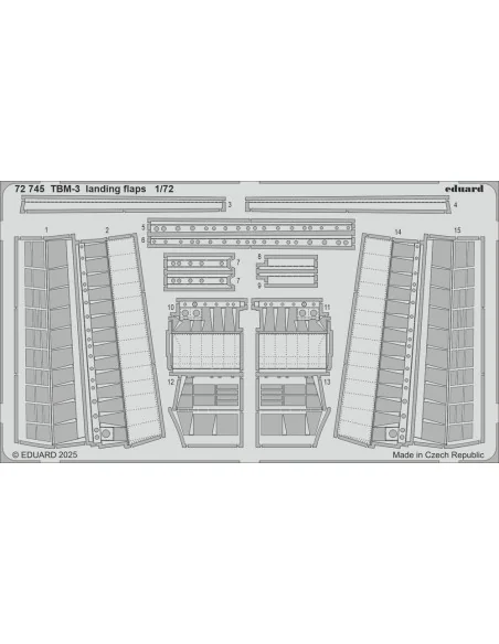 TBM-3 landing flaps HOBBY BOSS, 1/72 - Eduard Accessories 72745