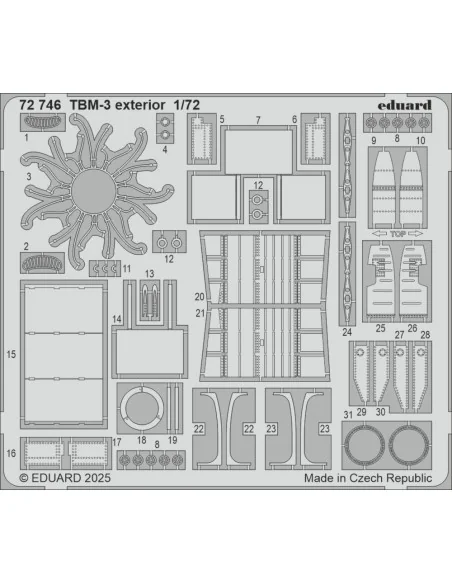TBM-3 exterior HOBBY BOSS, 1/72 - Eduard Accessories 72746