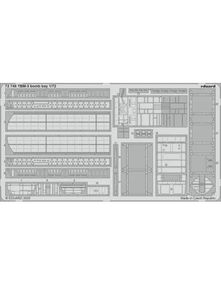 [NO_DESC] TBM-3 bomb bay HOBBY BOSS, 1/72 - Eduard Accessories 72748