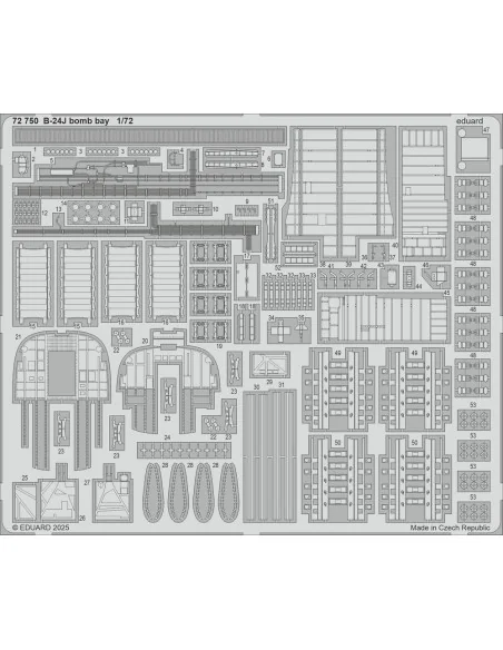 [NO_DESC] B-24J bomb bay HASEGAWA, 1/72 - Eduard Accessories 72750