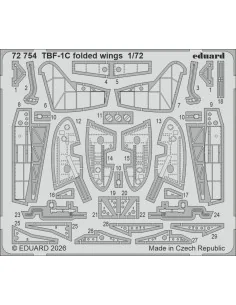 TBF-1C folded wings for Hobby Boss, 1/72 - Eduard Accessories 72754
