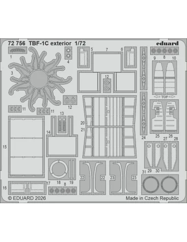 TBF-1C exterior for Hobby Boss, 1/72 - Eduard Accessories 72756