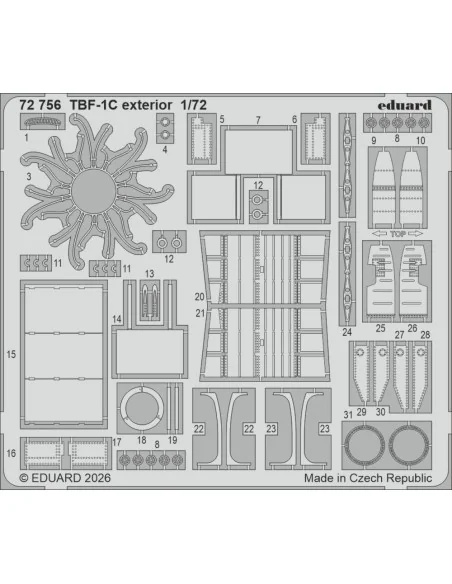 TBF-1C exterior for Hobby Boss, 1/72 - Eduard Accessories 72756