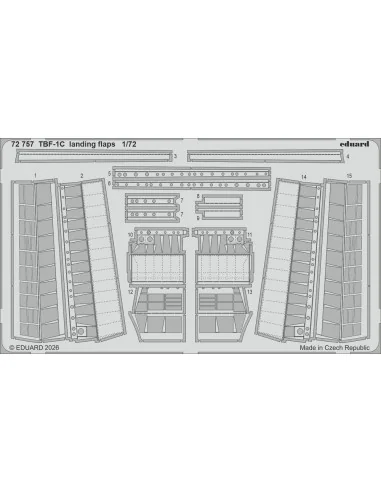 TBF-1C landing flaps for Hobby Boss, 1/72 - Eduard Accessories 72757