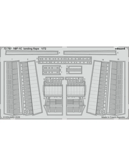 TBF-1C landing flaps for Hobby Boss, 1/72 - Eduard Accessories 72757