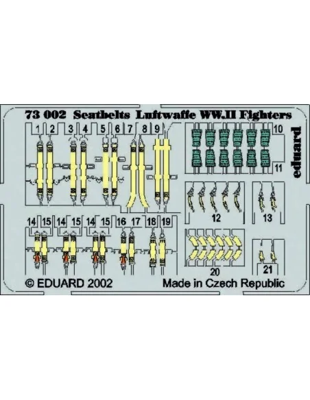 Seatbelts Luftwaffe WW.II Fighters, 1/72 - Eduard Accessories 73002