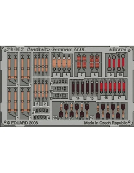 Seatbelts German WWI, 1/72 - Eduard Accessories 73017