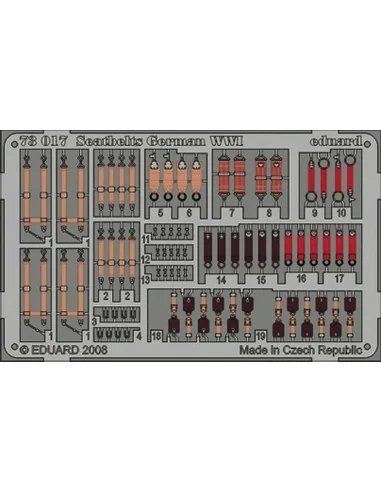 Seatbelts German WWI, 1/72 - Eduard Accessories 73017