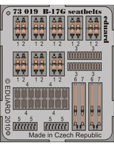 B-17G seatbelts for Revell, 1/72 - Eduard Accessories 73019