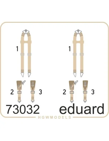 Seatbelts Luftwaffe WWII bombers SUPERFA, 1/72 - Eduard Accessories...