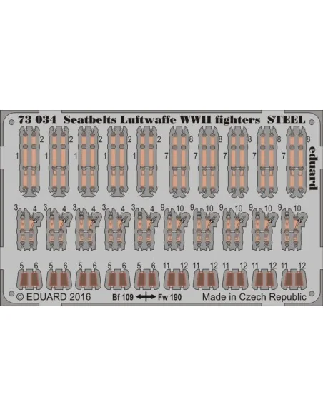 Seatbelts Luftwaffe WWII fighters STEEL, 1/72 - Eduard Accessories ...