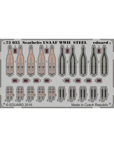 Seatbelts USAAF WWII STEEL, 1/72 - Eduard Accessories 73035