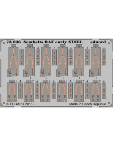Seatbelts RAF early STEEL, 1/72 - Eduard Accessories 73036