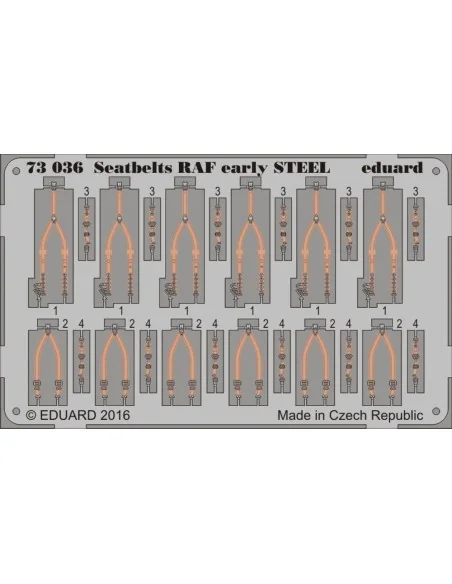 [NO_DESC] Seatbelts RAF early STEEL, 1/72 - Eduard Accessories 73036