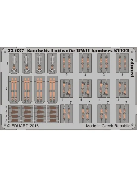 [NO_DESC] Seatbelts Luftwaffe WWII bombers STEEL, 1/72 - Eduard Acc...