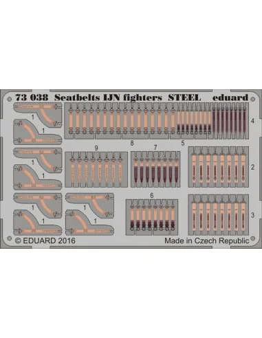 Seatbelts IJN fighters STEEL, 1/72 - Eduard Accessories 73038