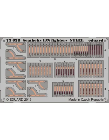 Seatbelts IJN fighters STEEL, 1/72 - Eduard Accessories 73038