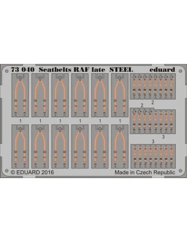 Seatbelts RAF late STEEL, 1/72 - Eduard Accessories 73040